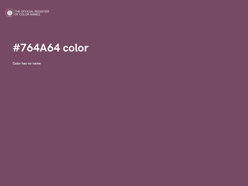 #764A64 color image