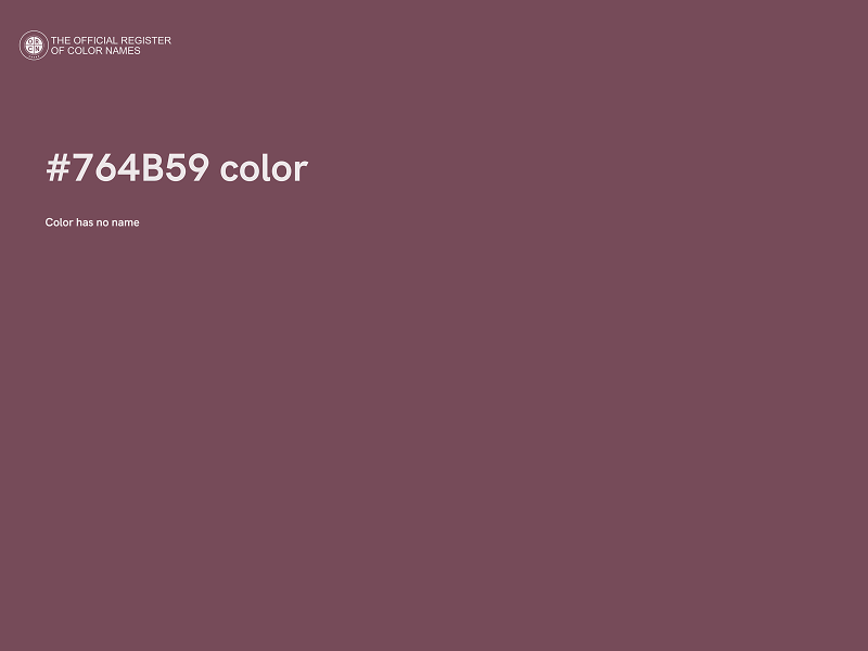 #764B59 color image