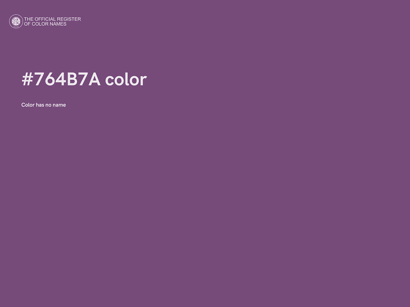 #764B7A color image