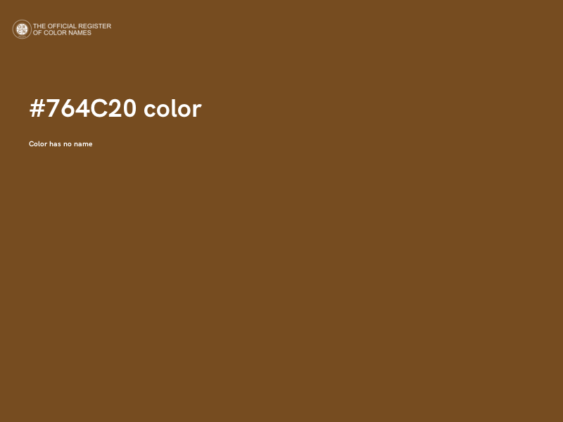#764C20 color image