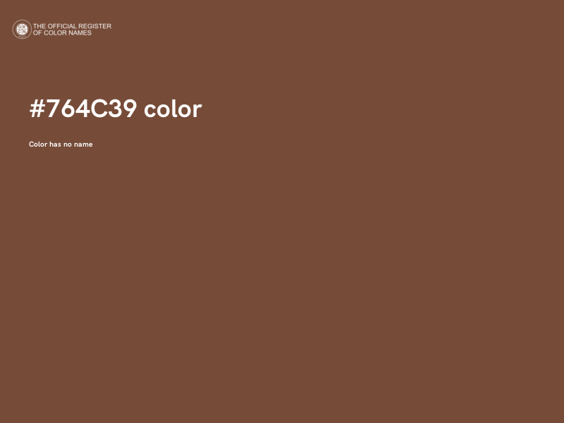 #764C39 color image