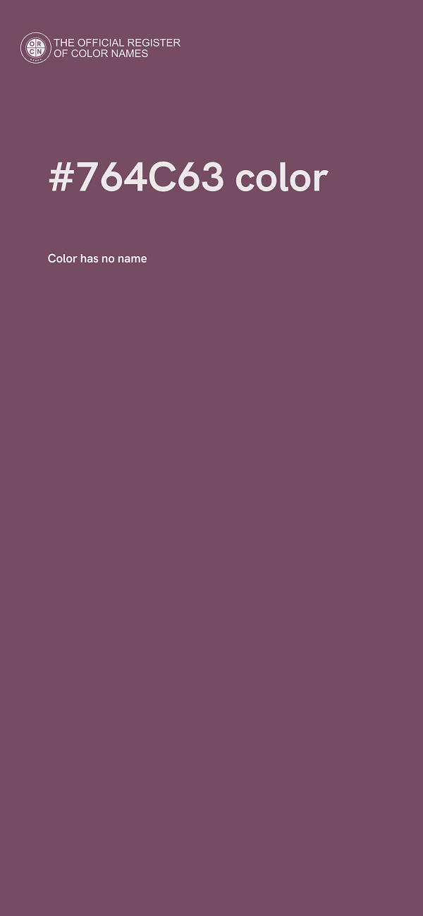 #764C63 color image