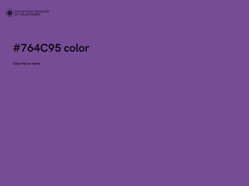 #764C95 color image