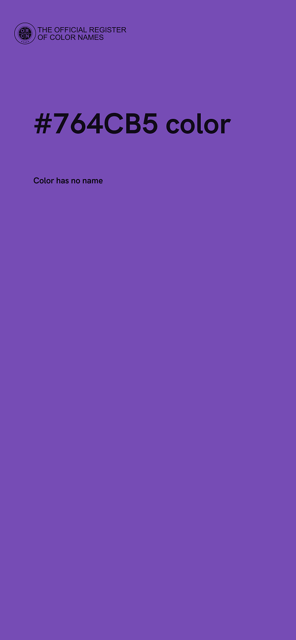 #764CB5 color image