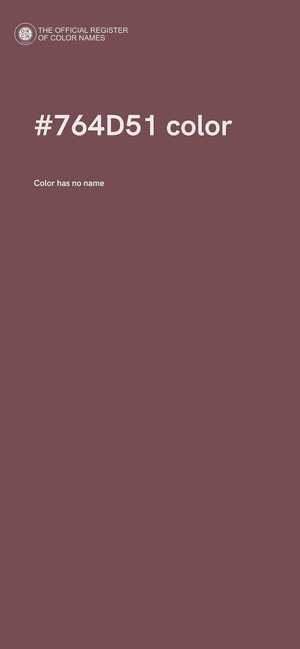#764D51 color image
