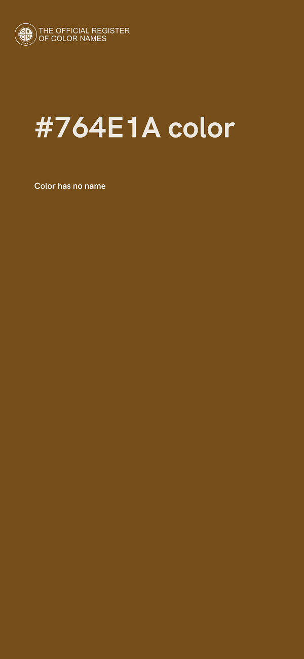 #764E1A color image
