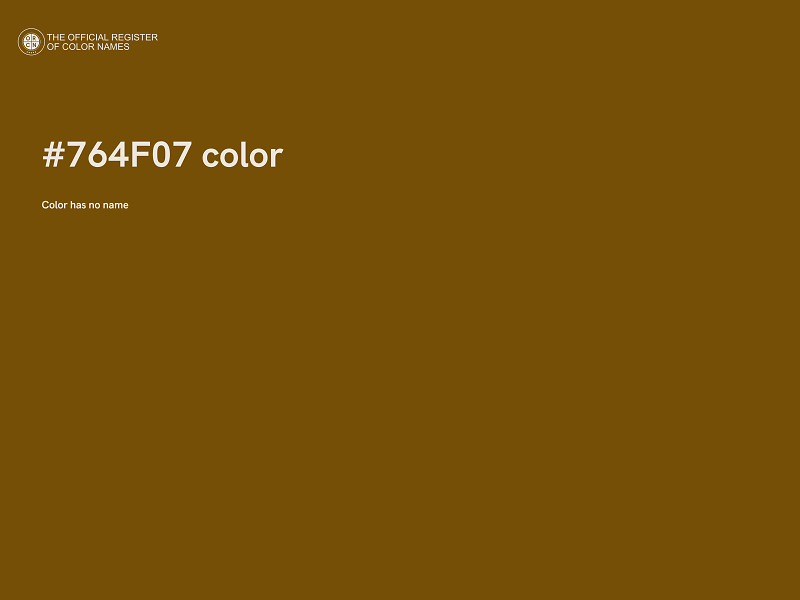 #764F07 color image