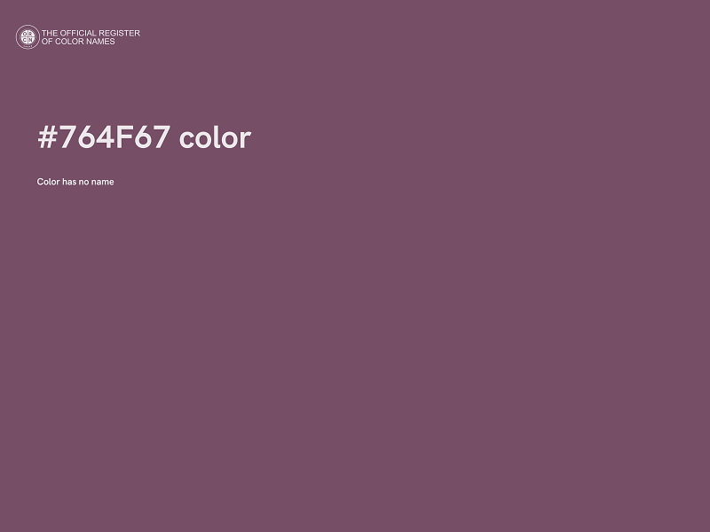 #764F67 color image