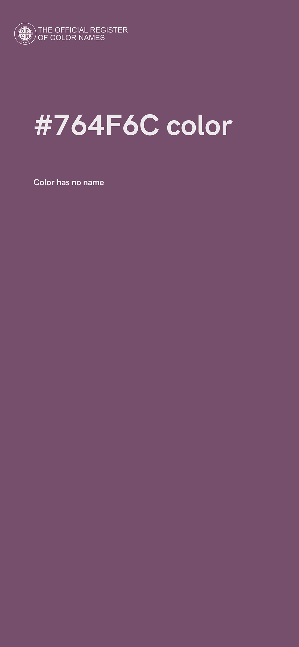 #764F6C color image