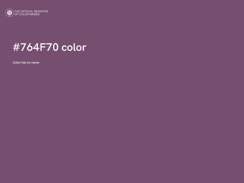 #764F70 color image