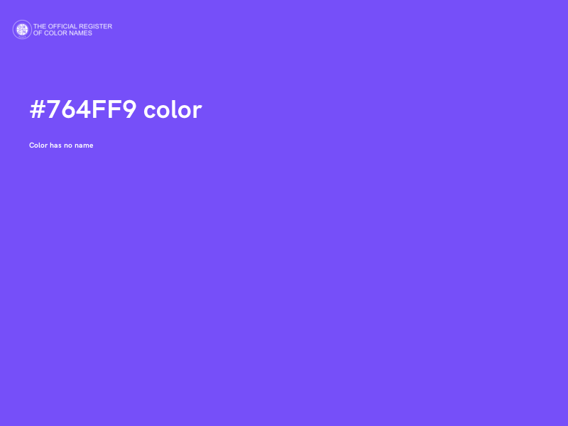 #764FF9 color image
