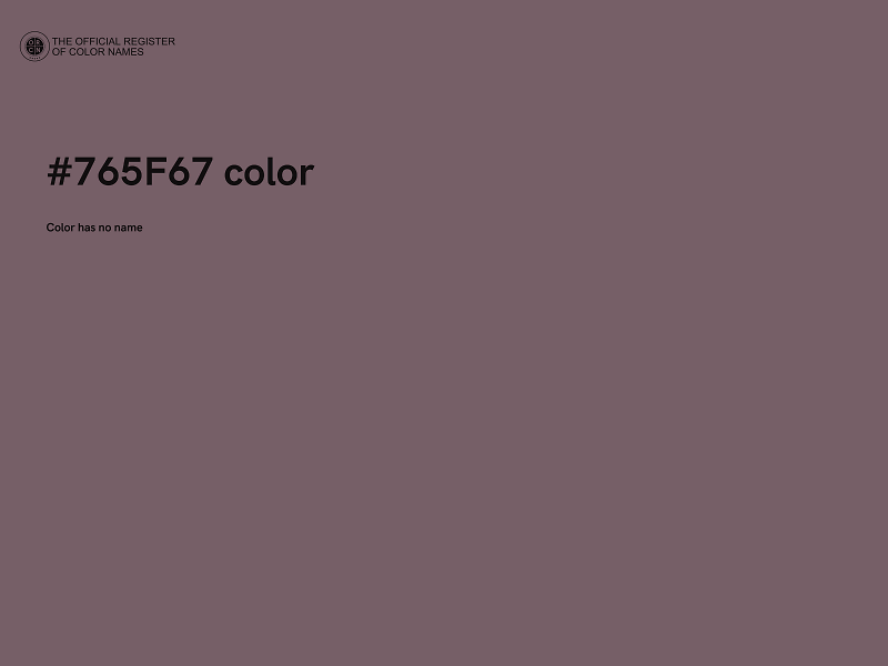 #765F67 color image