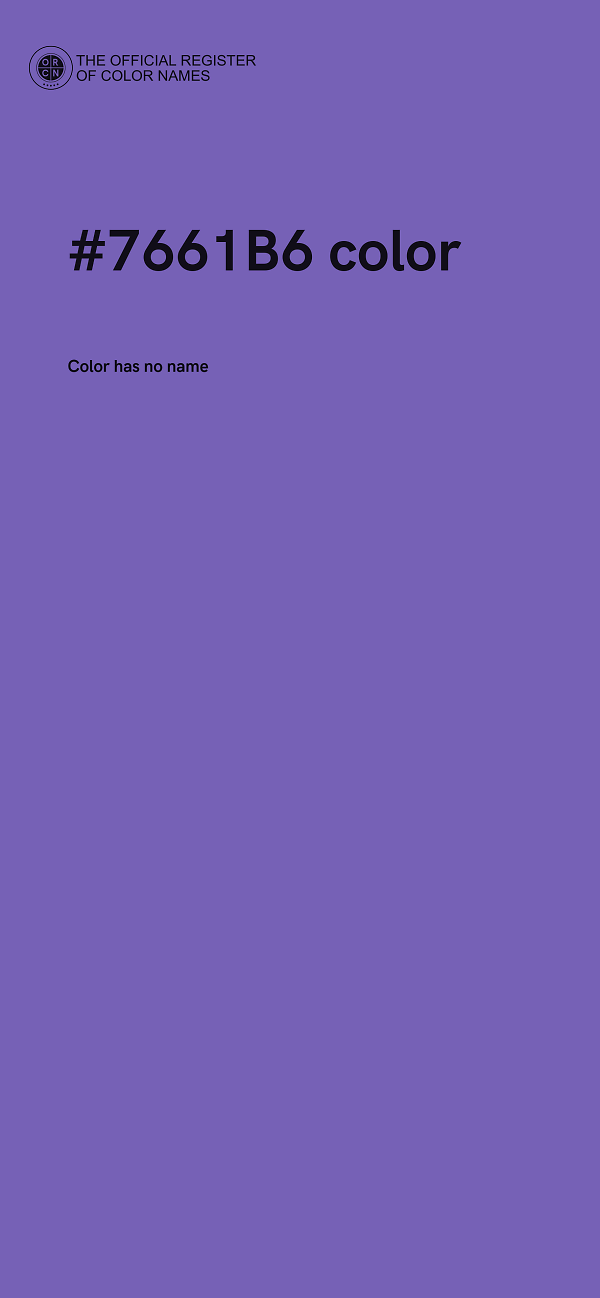#7661B6 color image