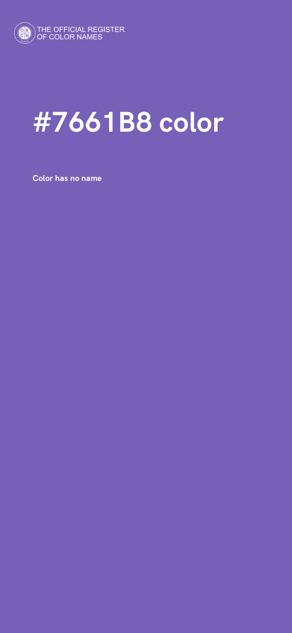 #7661B8 color image