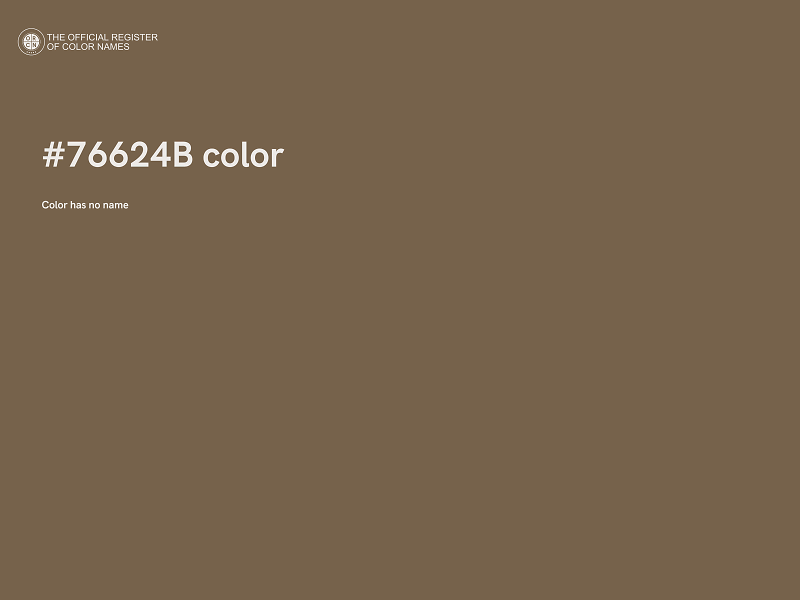 #76624B color image