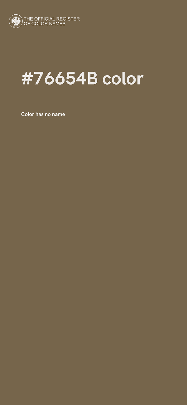 #76654B color image