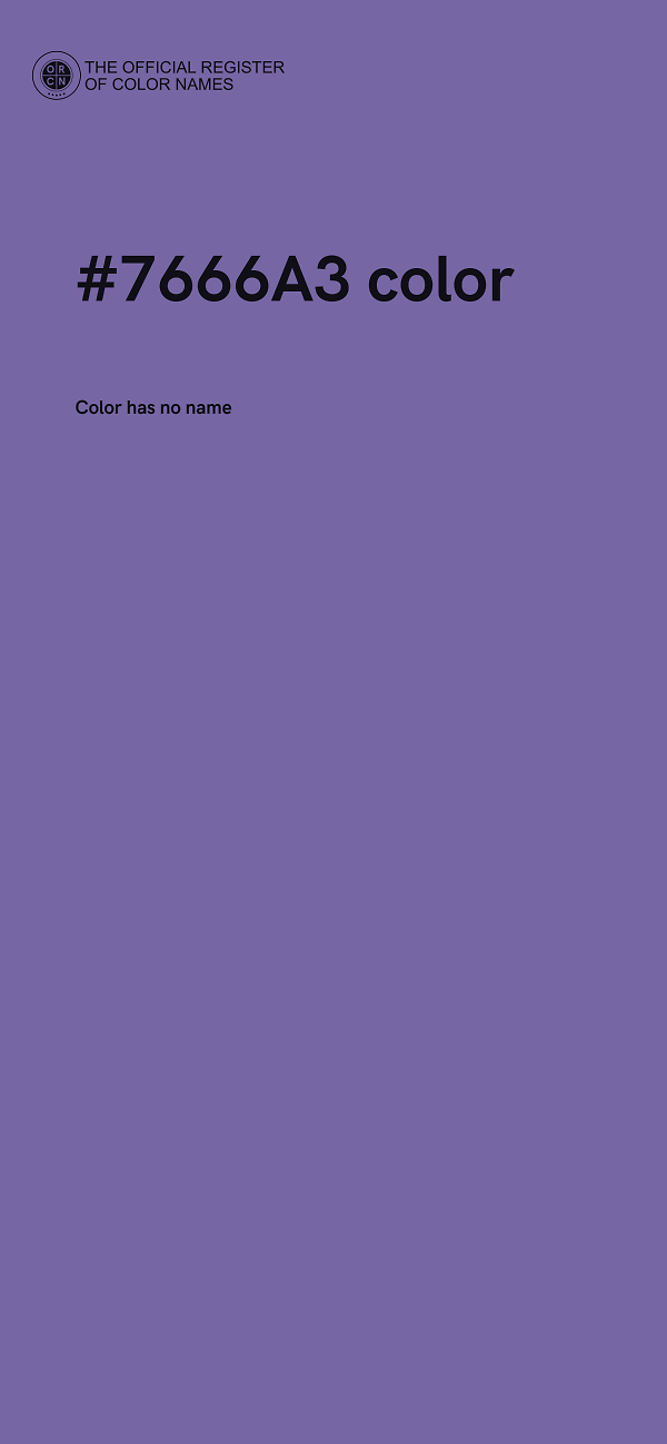 #7666A3 color image