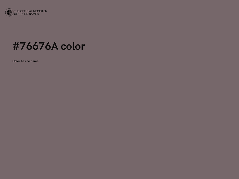 #76676A color image