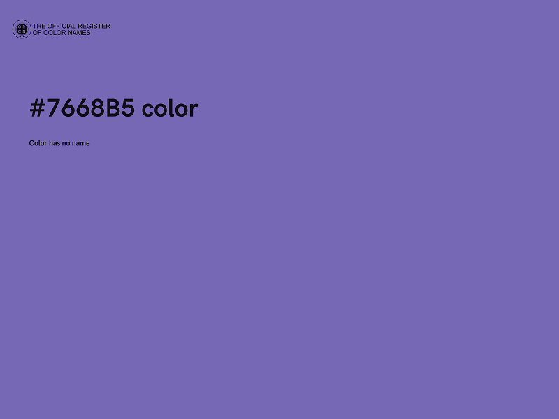 #7668B5 color image