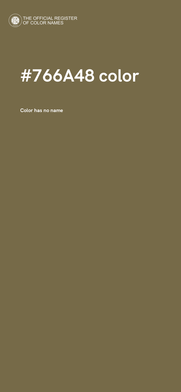 #766A48 color image