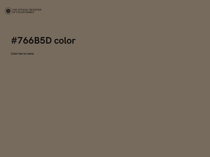 #766B5D color image