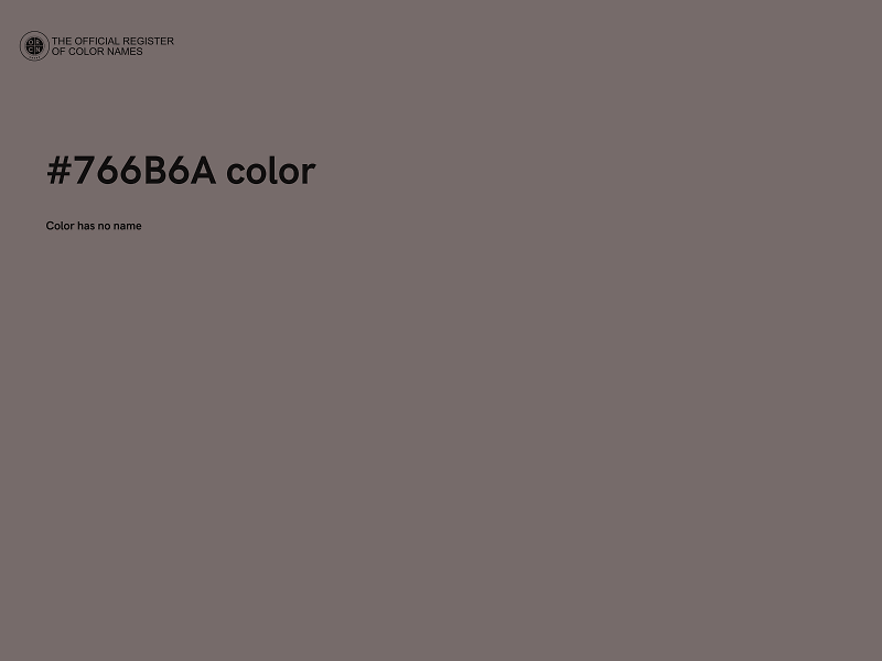 #766B6A color image