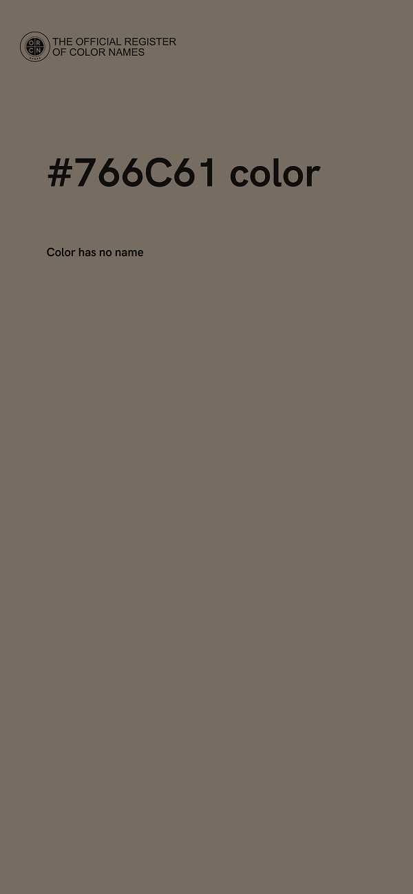 #766C61 color image