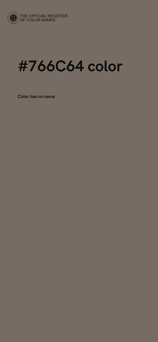 #766C64 color image