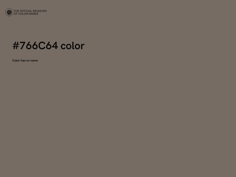 #766C64 color image