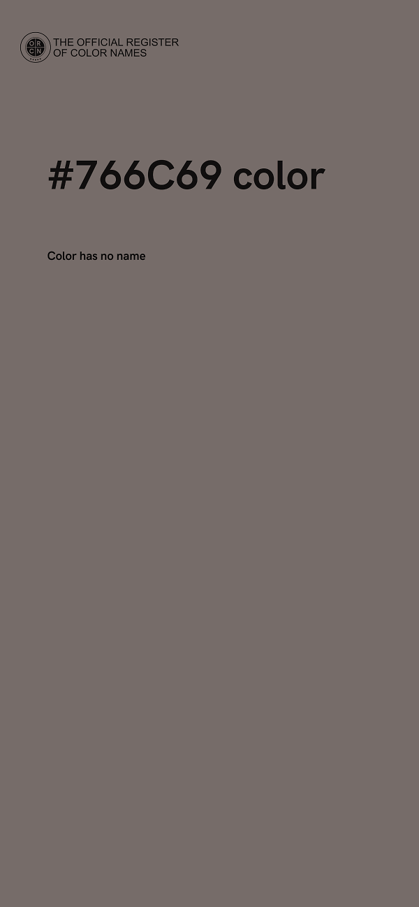 #766C69 color image