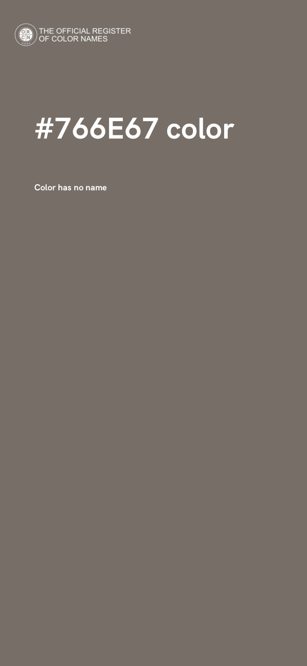 #766E67 color image