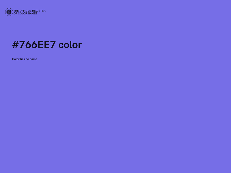 #766EE7 color image