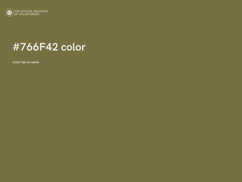 #766F42 color image