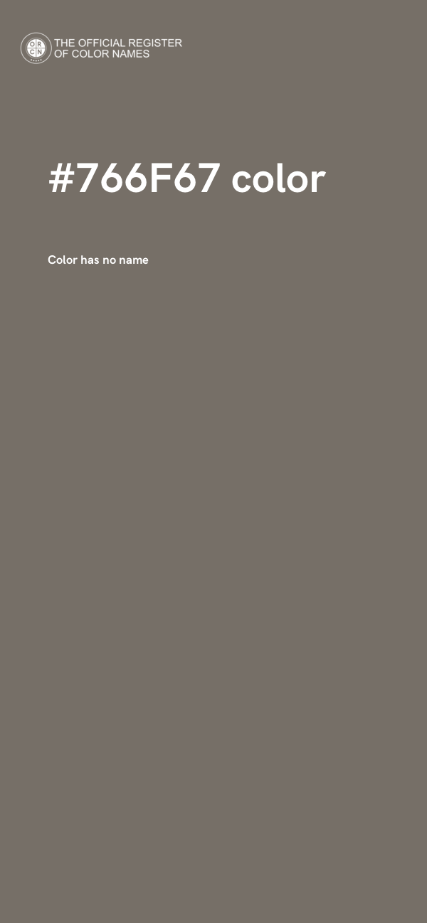 #766F67 color image