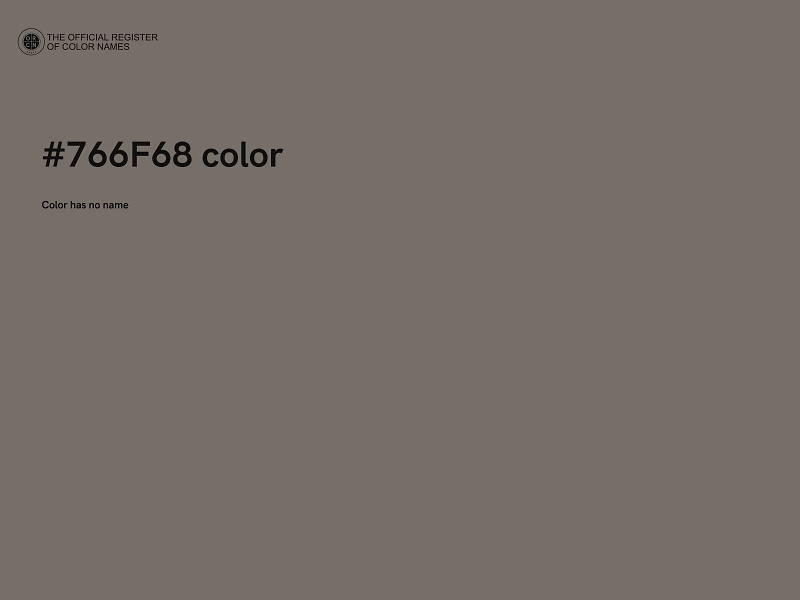 #766F68 color image