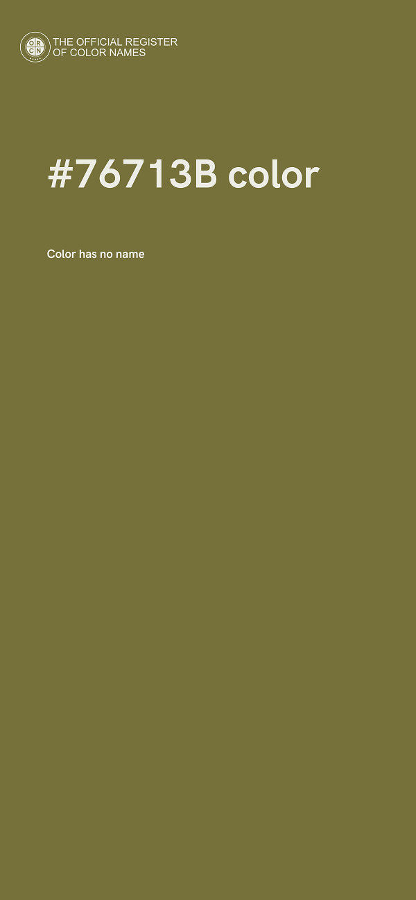 #76713B color image