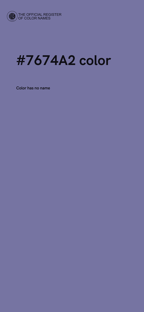 #7674A2 color image