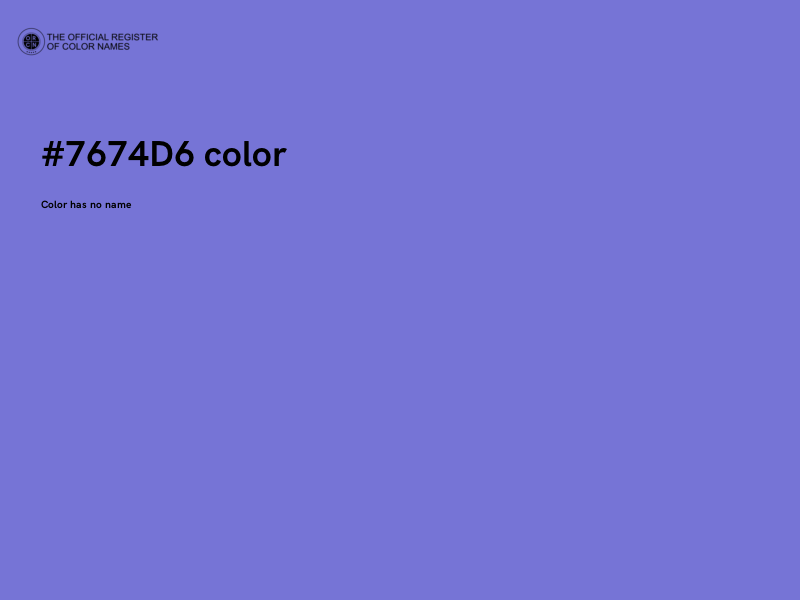 #7674D6 color image