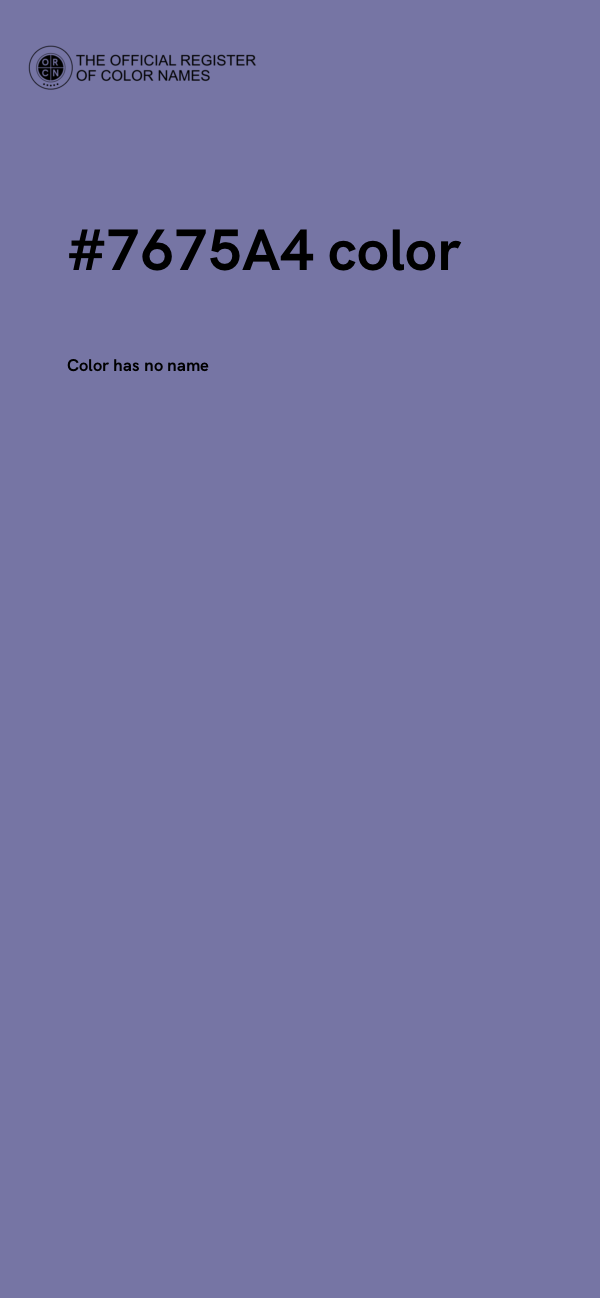#7675A4 color image