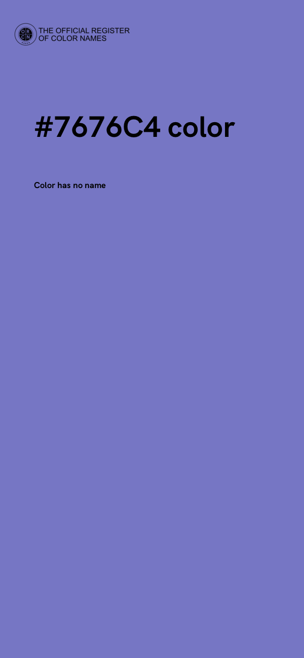 #7676C4 color image