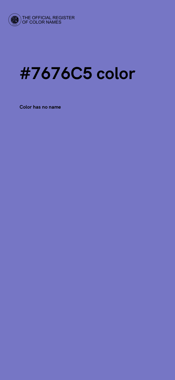 #7676C5 color image