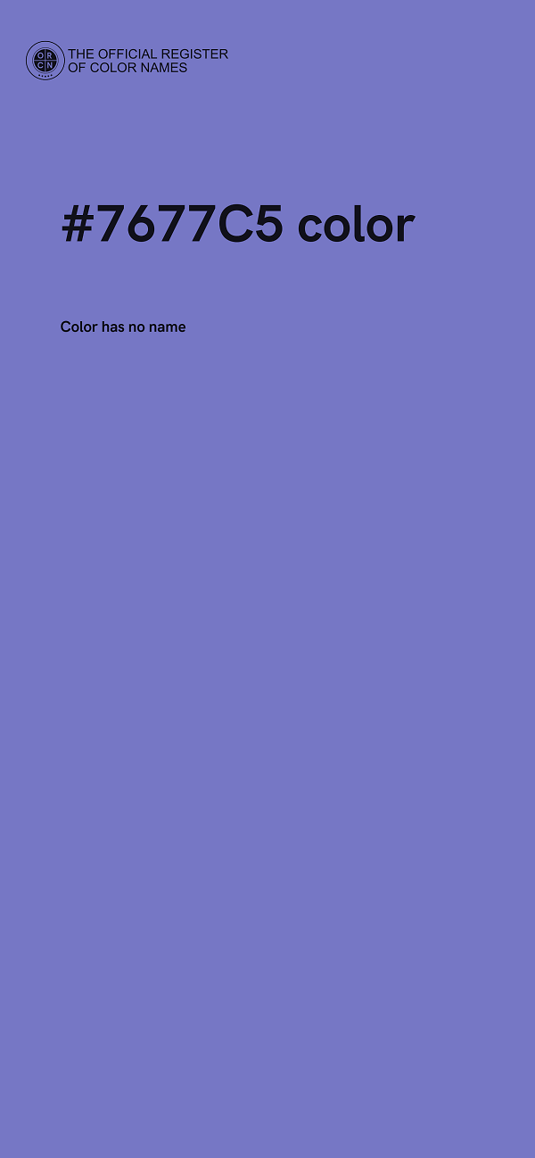 #7677C5 color image