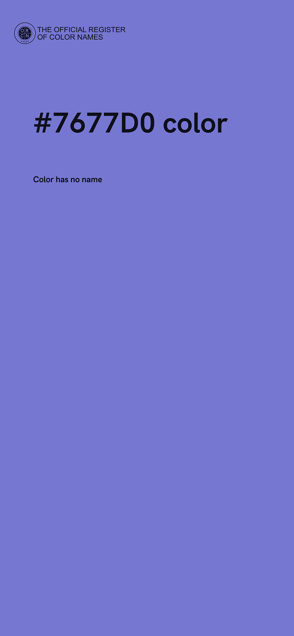 #7677D0 color image