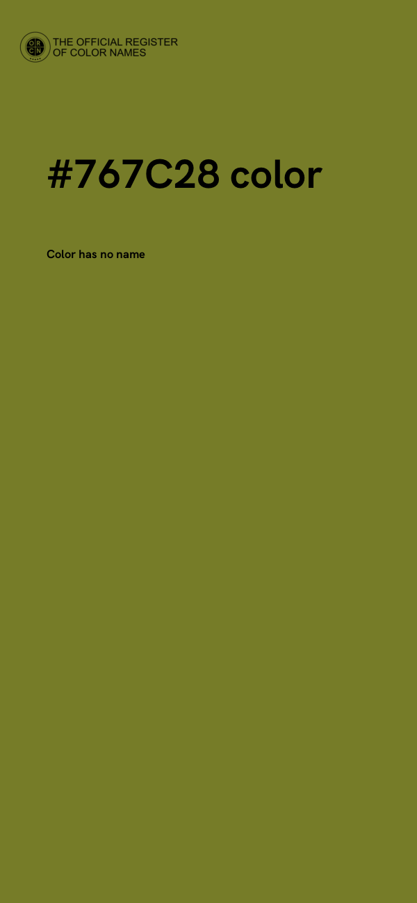 #767C28 color image