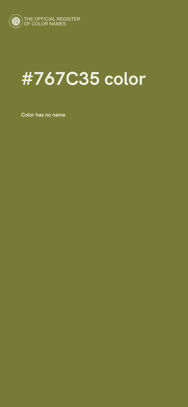 #767C35 color image