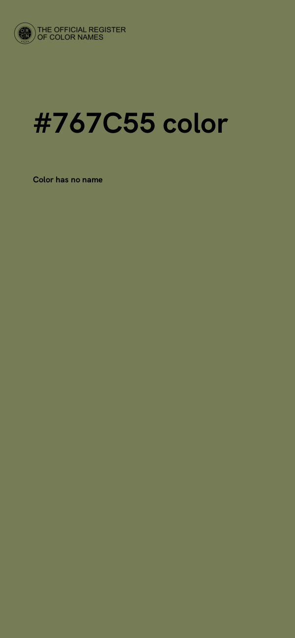 #767C55 color image