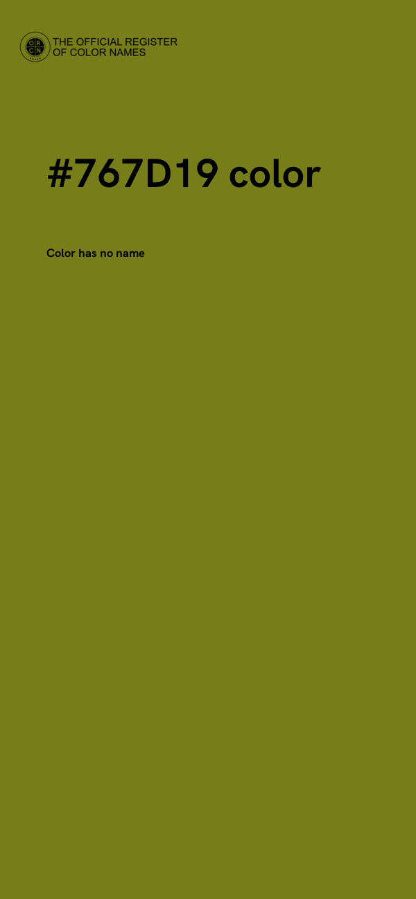 #767D19 color image