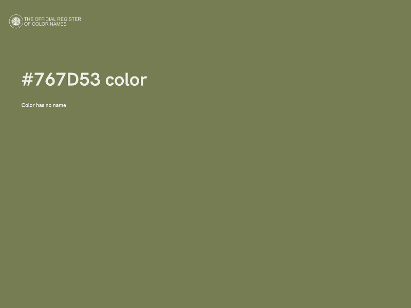 #767D53 color image