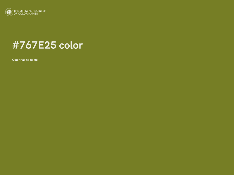 #767E25 color image