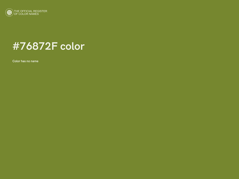 #76872F color image